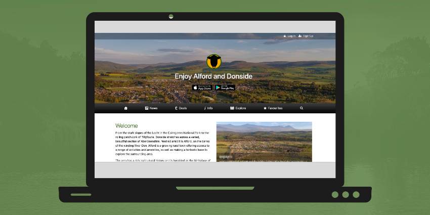 List your organisation on Enjoy Alford and Donside website and app