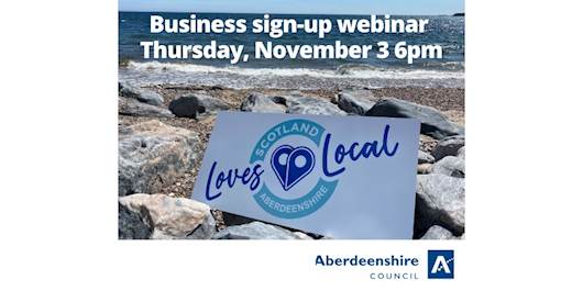 Webinar to promote local business sign-ups to Aberdeenshire Loves Local Gift Card